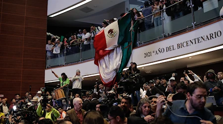 Manifestantes irrumpieron en el Senado durante el debate sobre la Reforma Judicial en México